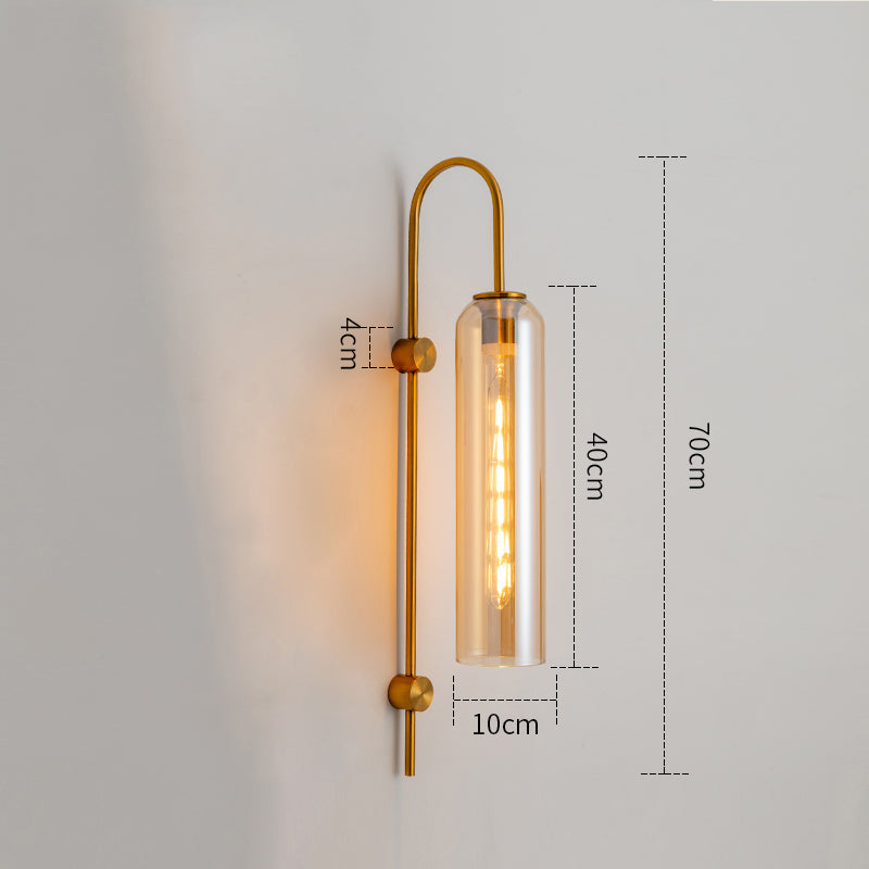 Modern Glass Wall Lamp For Bedroom Background Bedside Wall Lighting -Homdiy