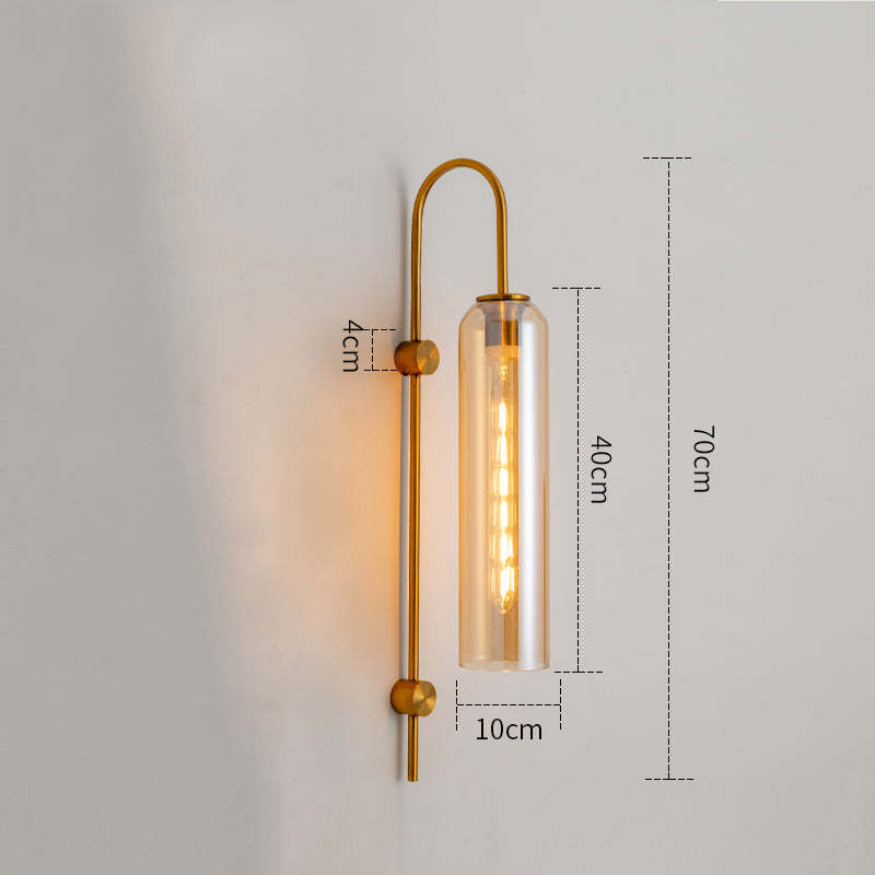 Modern Glass Wall Lamp For Bedroom Background Bedside Wall Lighting -Homdiy