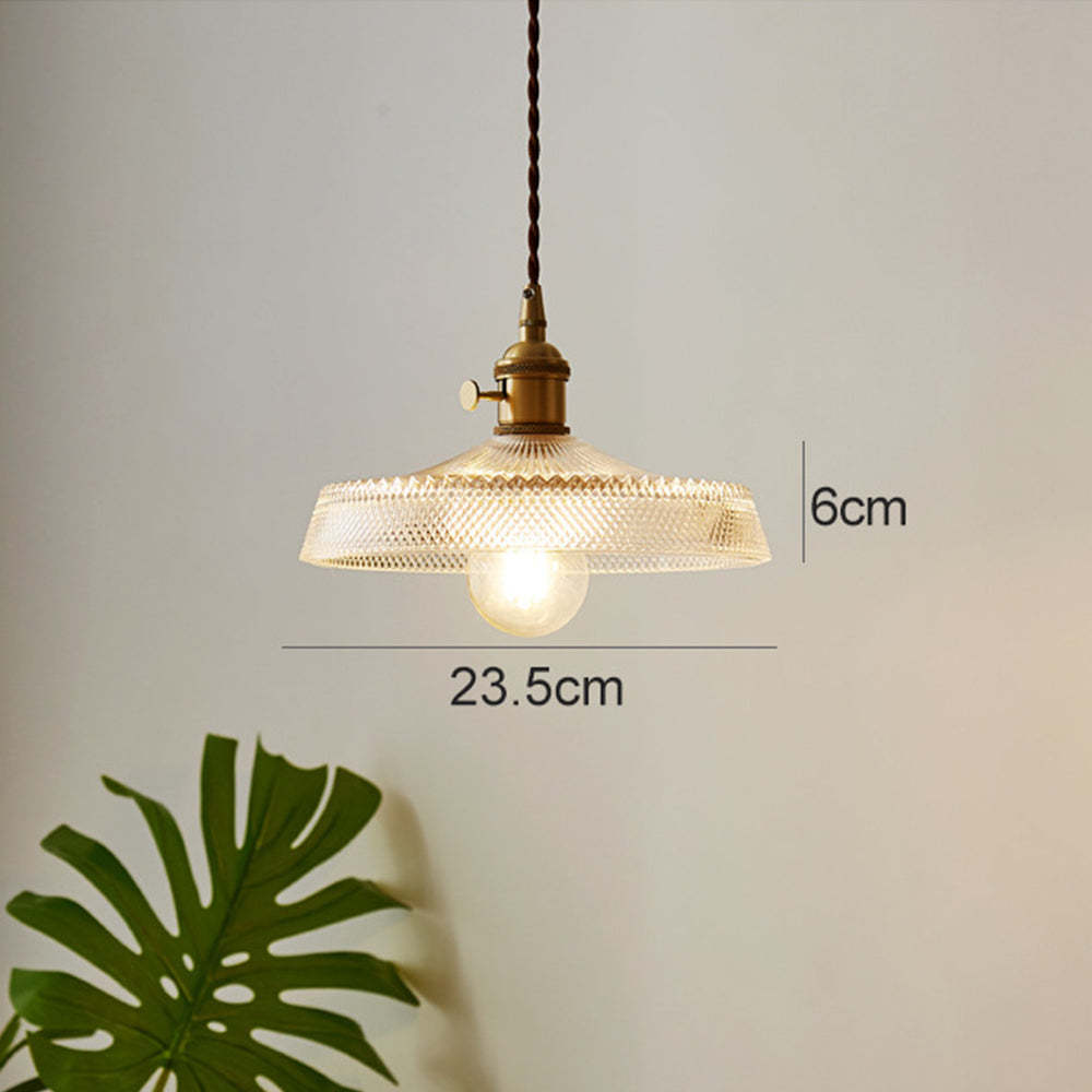 Antique Single Glass Bedroom Pendant Lights