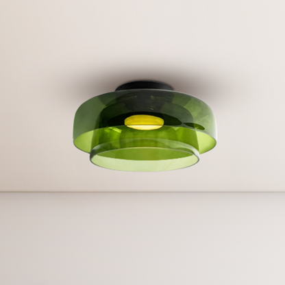 Medieval Flush Mount Glass Ceiling Lamp Design -Homdiy