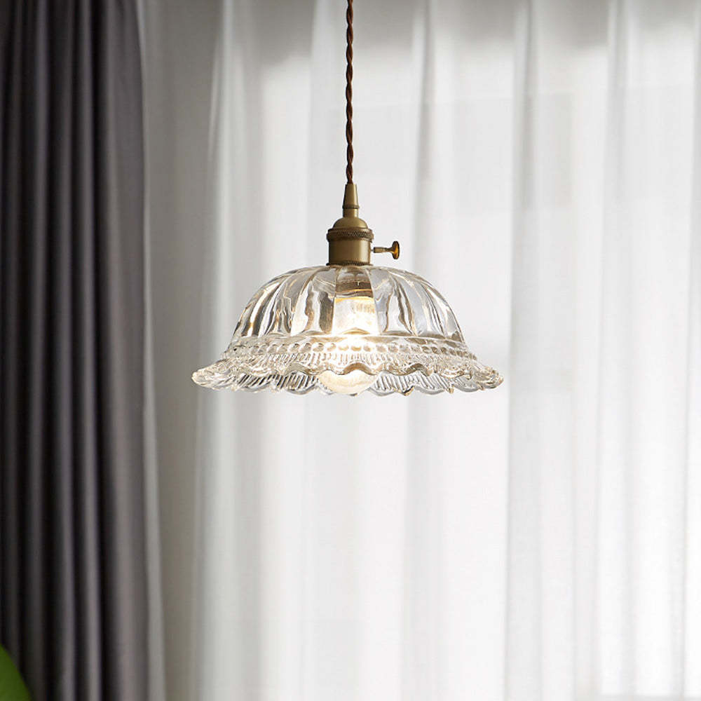Vintage Glass Globe Pendant Light For Bedroom