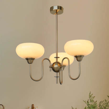 Bubble Creamy Persimmon Glass Chandelier -Homdiy