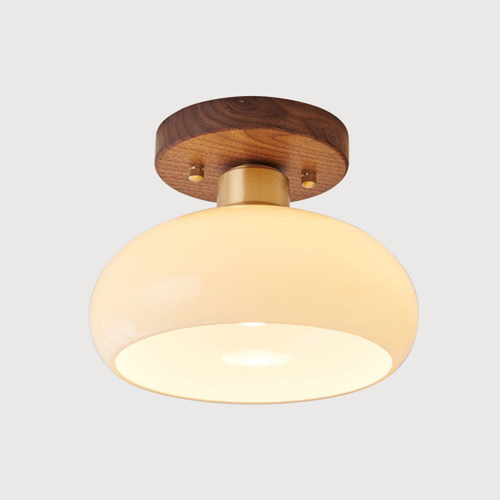 Disc Antique Glass Hallway Ceiling Lighting