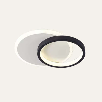 Contemporary Geometric Iron Black Flush LED Ceiling Lights For Bedroom