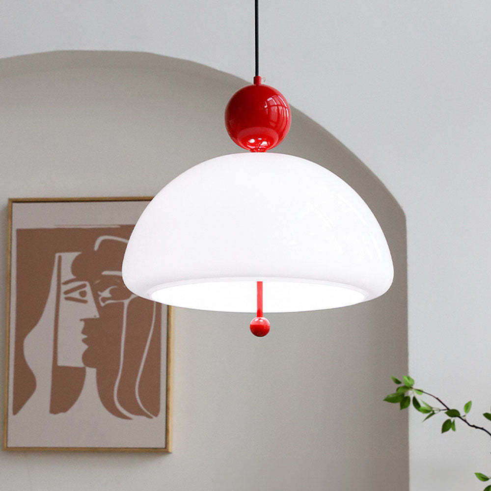Nordic Red Glass Living Room Pendant Light