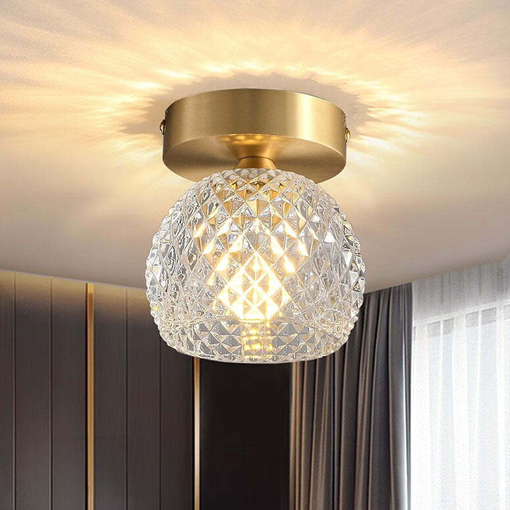 Contemporary Mini Glass Hallway Ceiling Light