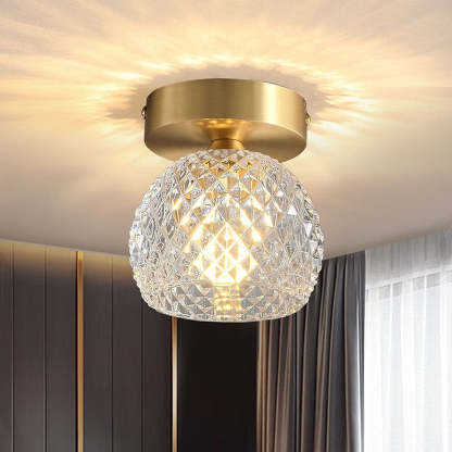 Contemporary Mini Glass Hallway Ceiling Light