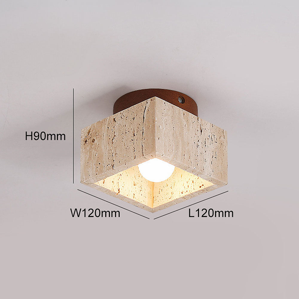 Stone Simplicity Cylindrical Hallway Ceiling Light