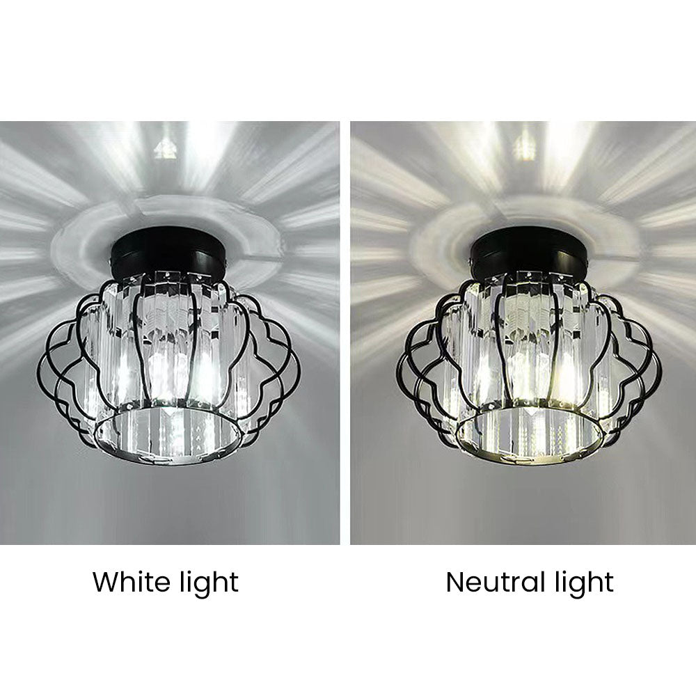 Modern Luxurious Gold Crystal Hallway Ceiling Light