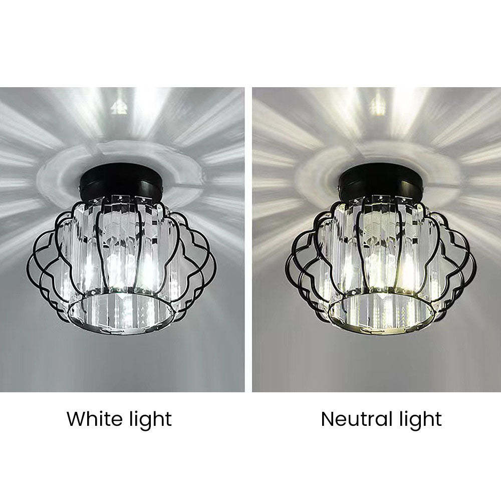 Modern Luxurious Gold Crystal Hallway Ceiling Light