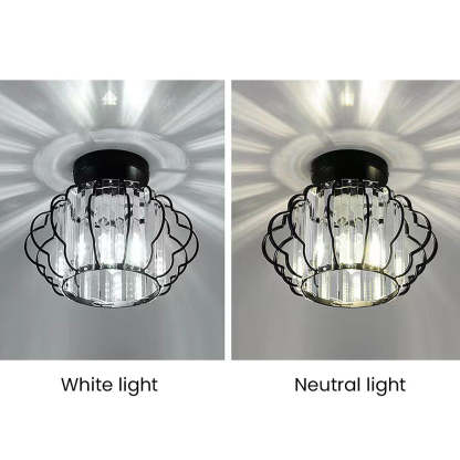 Modern Luxurious Gold Crystal Hallway Ceiling Light