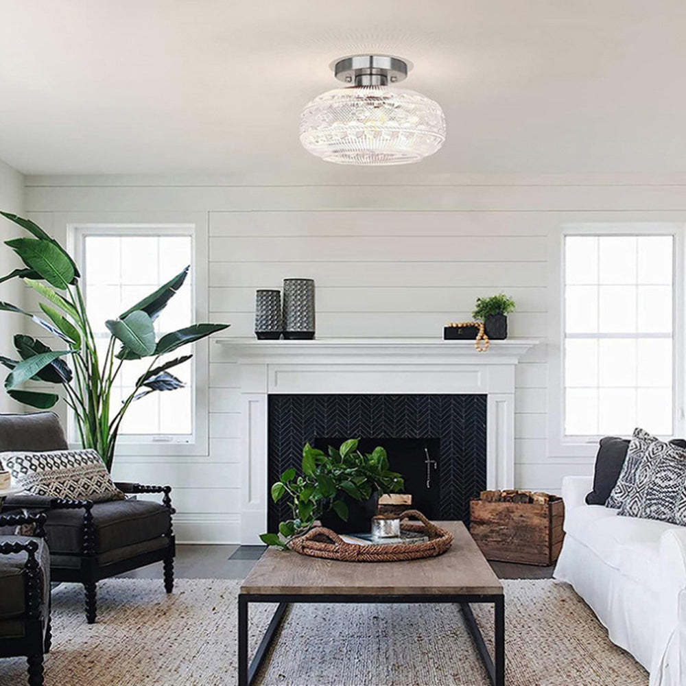 Luxury Metal Glass Round Ceiling Light