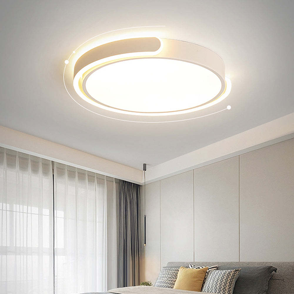 Minimalist Round Acrylic Colorful Bedroom LED Ceiling Light