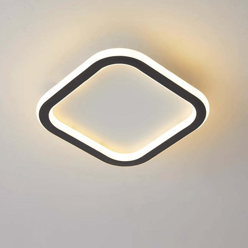 Modern Geometric Iron LED Ceiling Lights For Bedroom