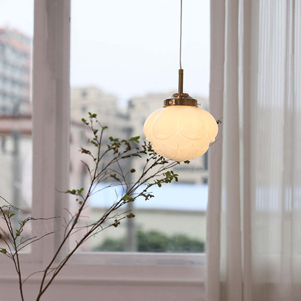 Vintage Art Glass Hanging Lamps