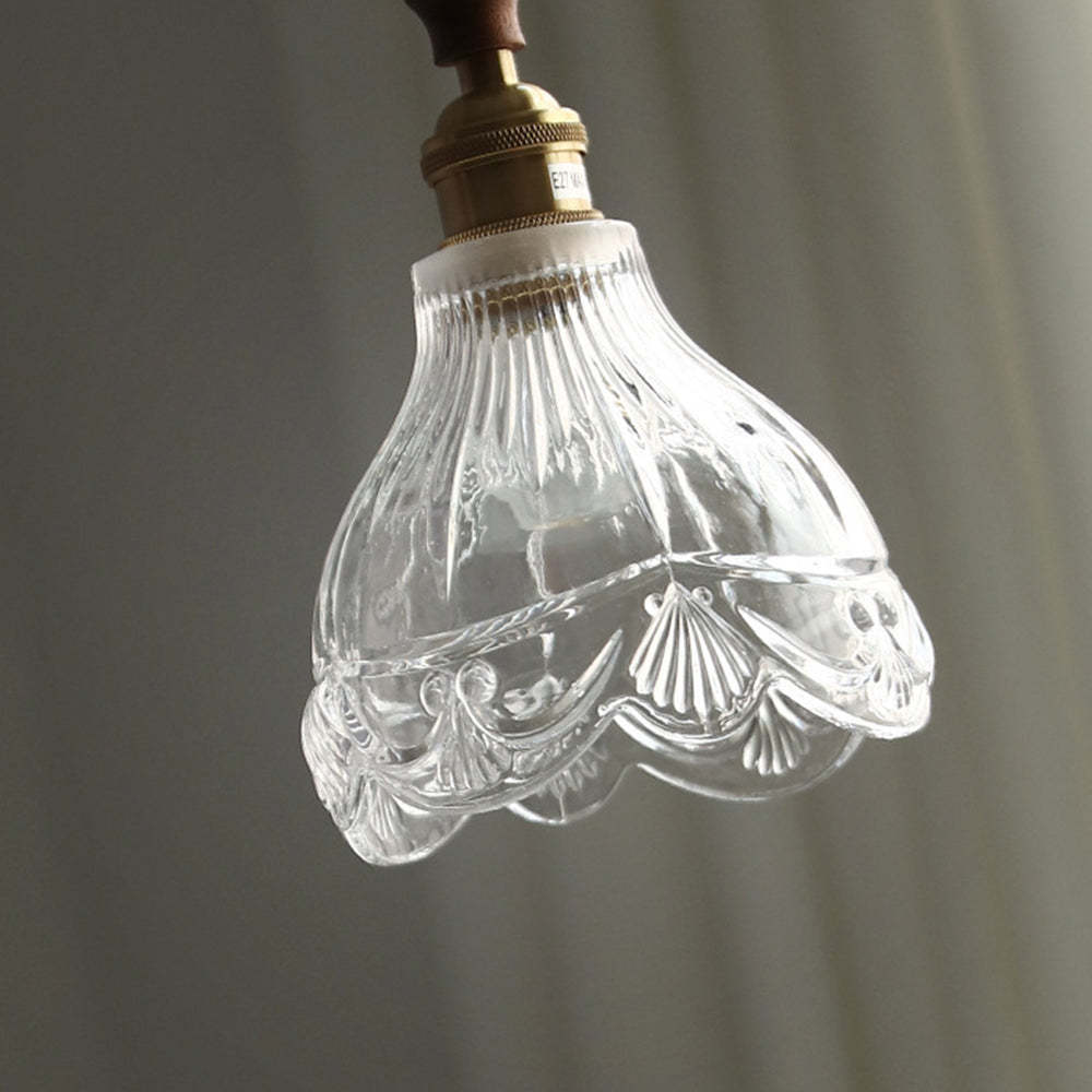 Vintage Small Glass Pendant Lighting For Bedroom