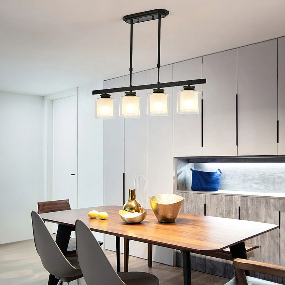 Multi-Bulbs Glass Dining Room Ceiling Lights