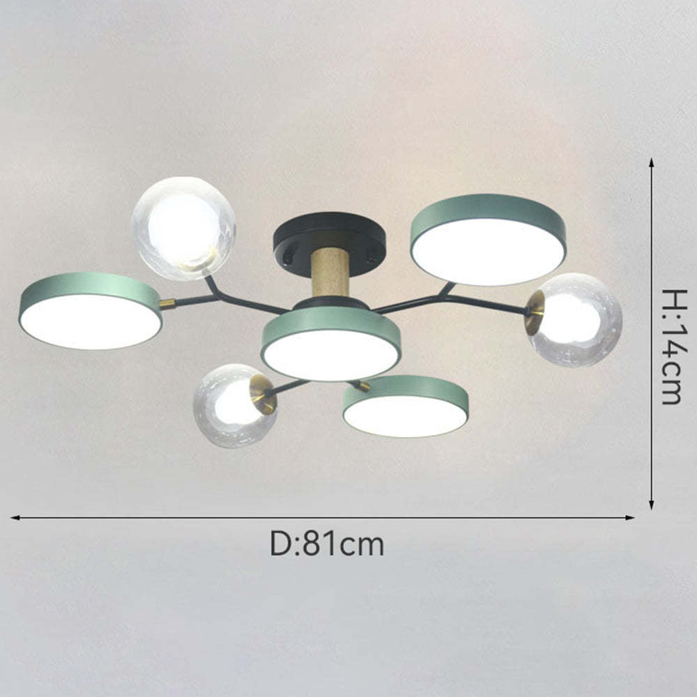 Multi Bulbs LED Colorful Living Room Ceiling Light