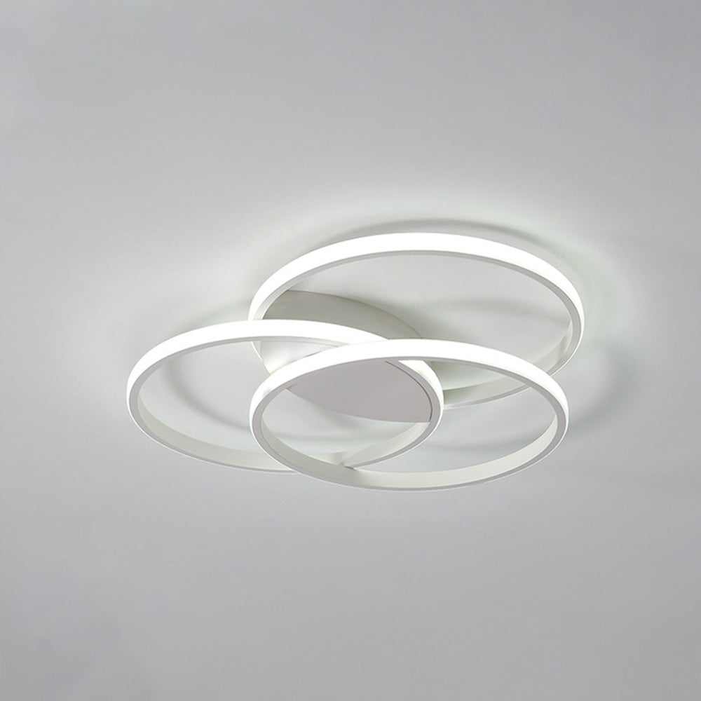 Modern White Round Iron LED Ceiling Light for Living Room