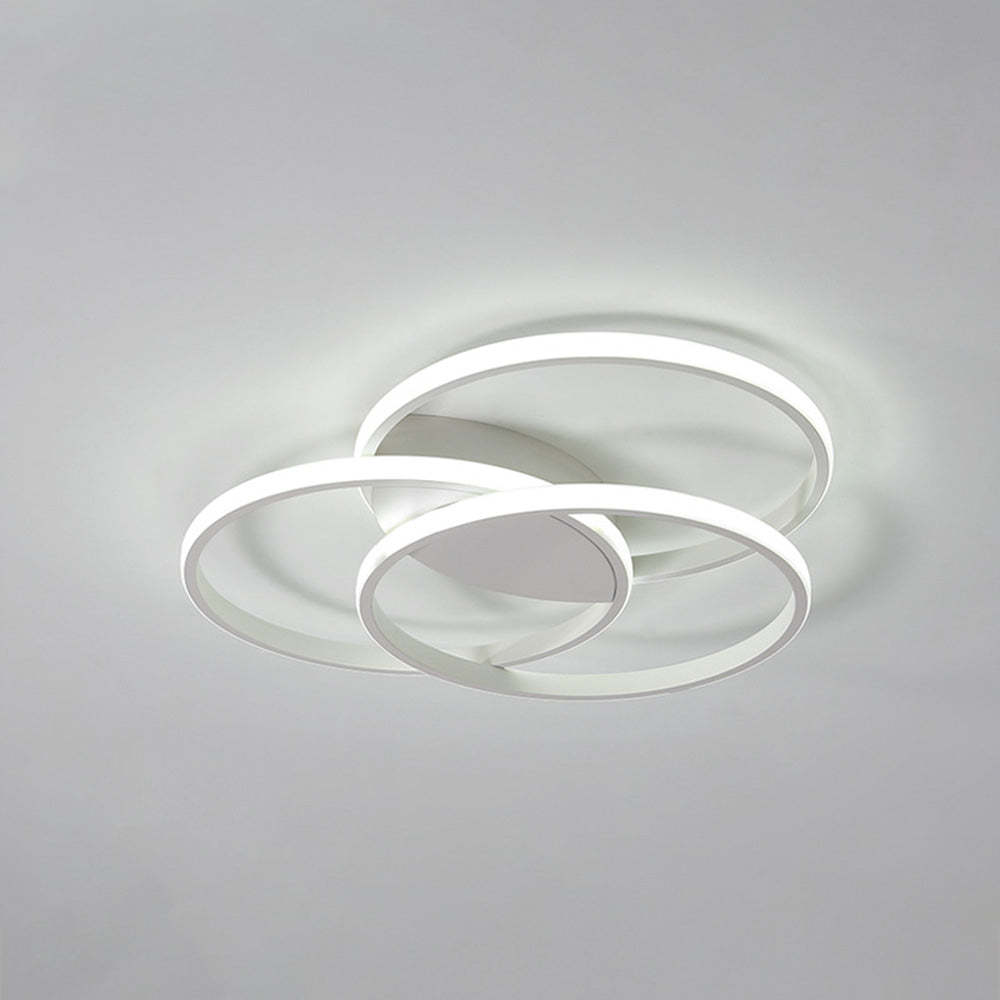 Modern White Round Iron LED Ceiling Light for Living Room
