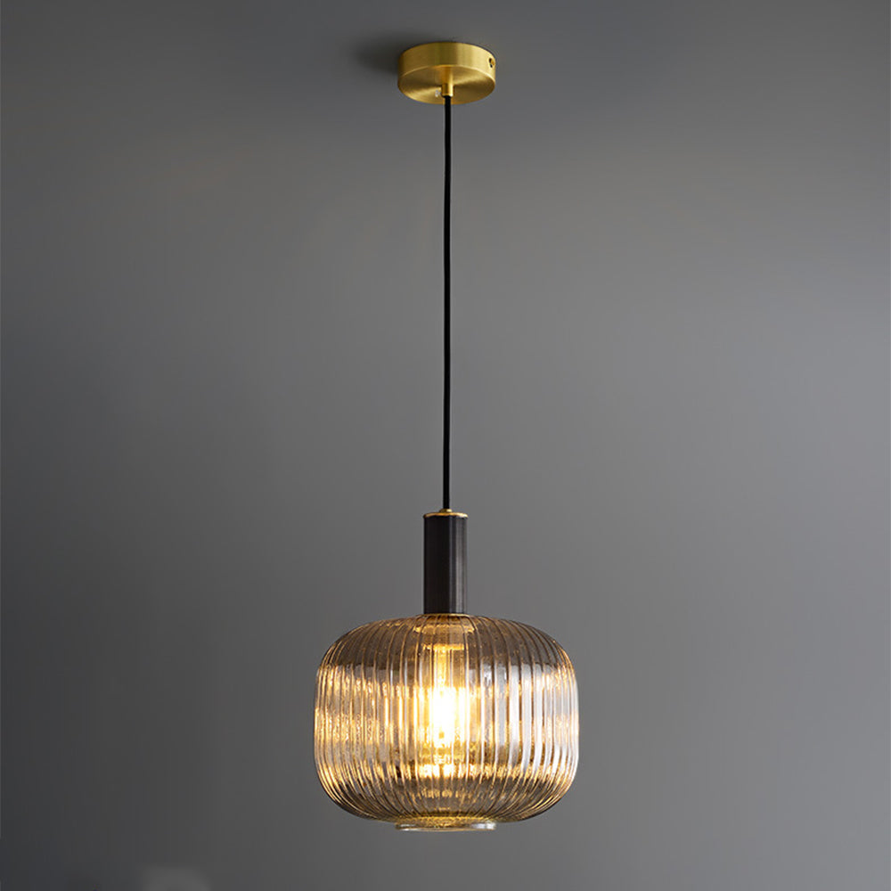 Black Copper Glass Ceiling Pendant Light