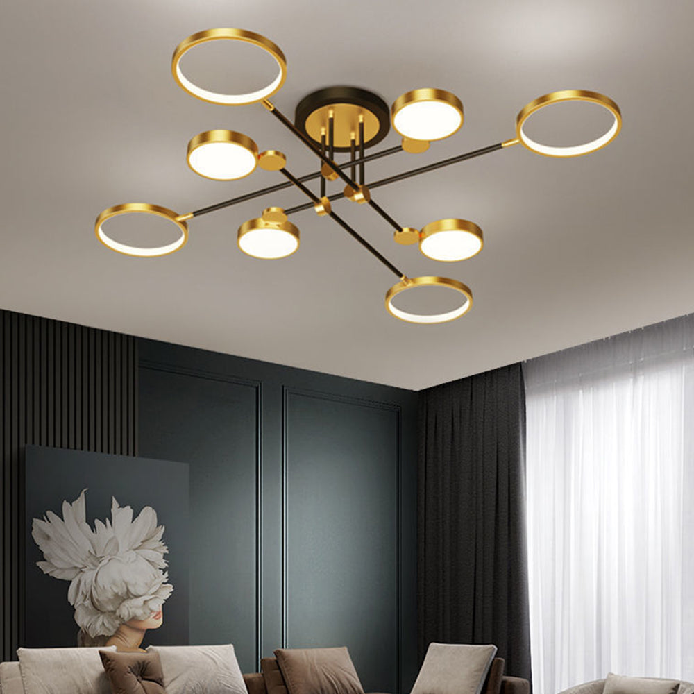 Modern LED Gold and Black Bedroom Ceiling Light