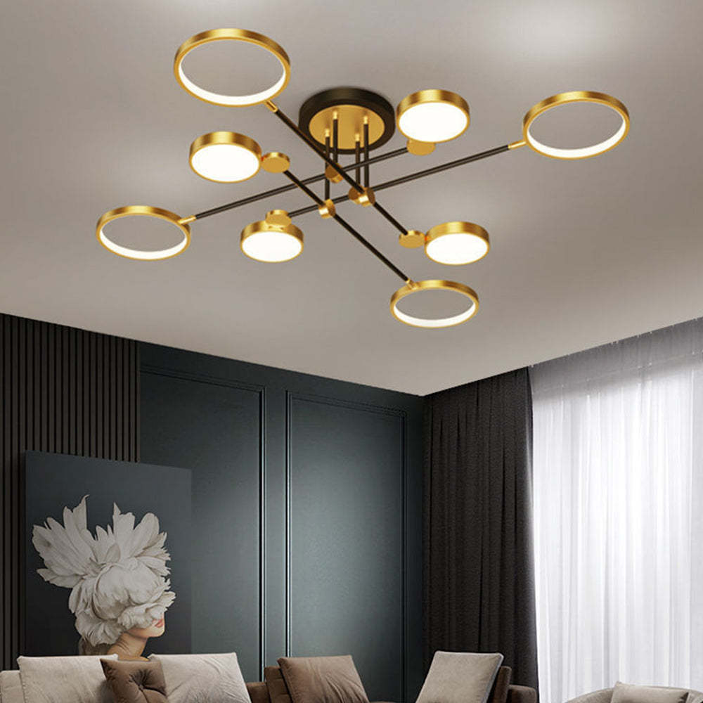 Modern LED Gold and Black Bedroom Ceiling Light