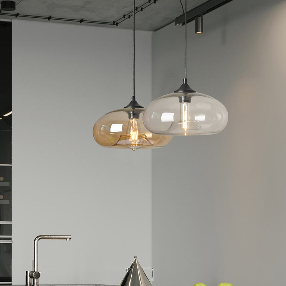 Vintage Glass Dining Room Kitchen Pendant Lights