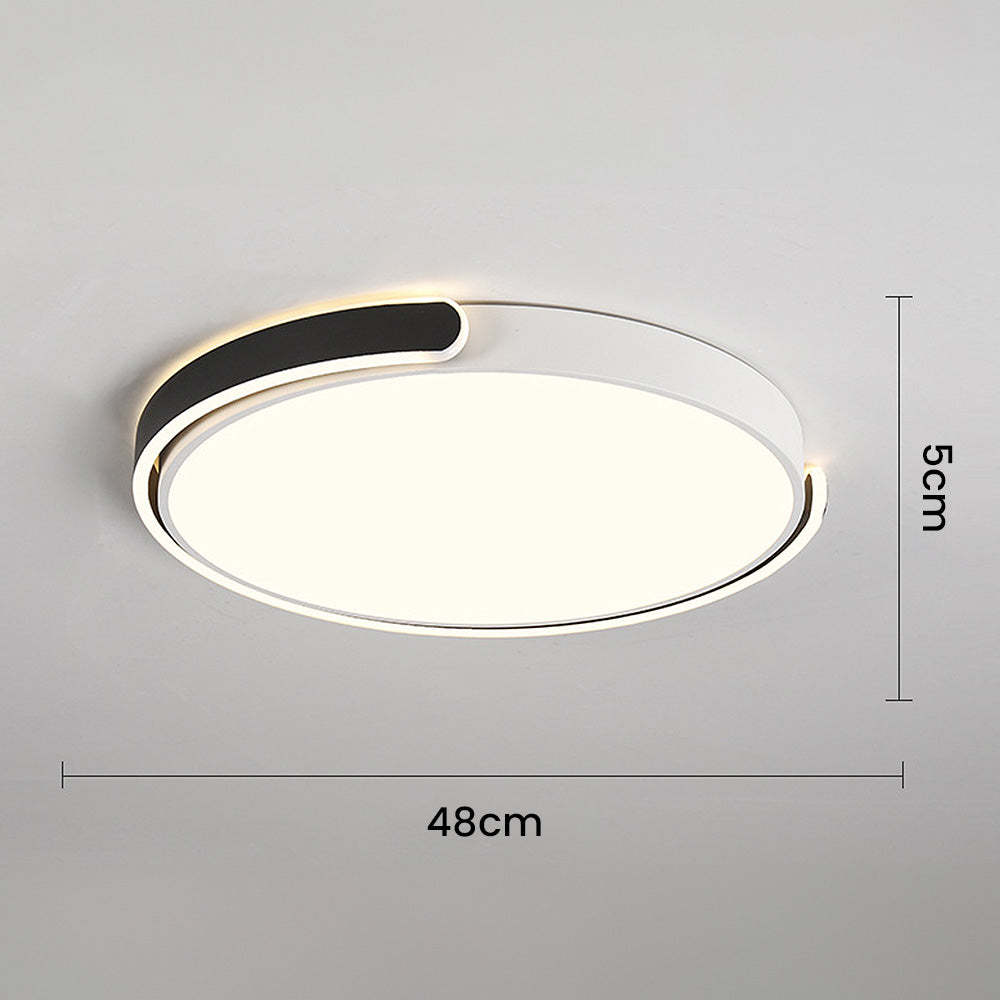 Minimalist Round Acrylic Colorful Bedroom LED Ceiling Light