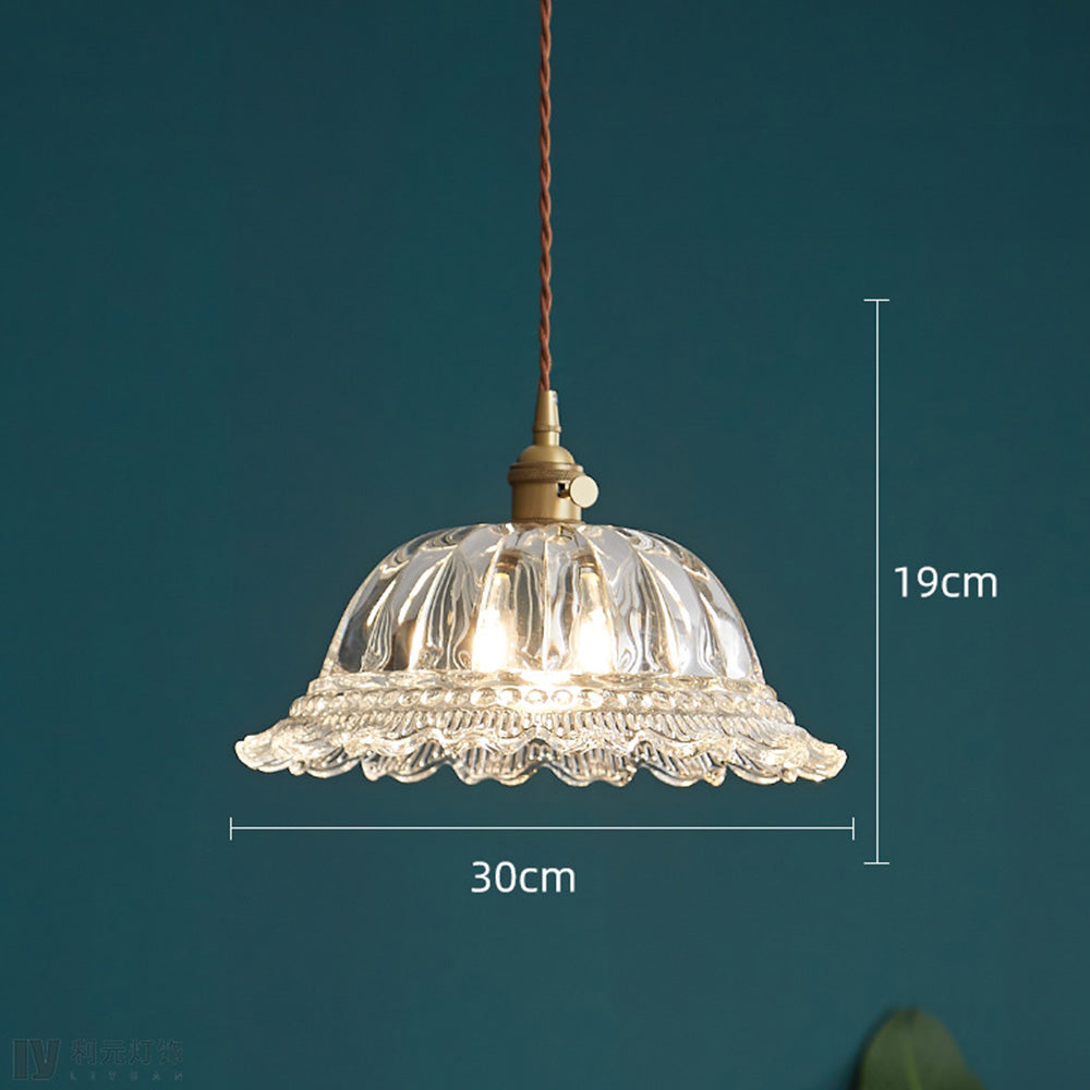 Vintage Glass Globe Pendant Light For Bedroom