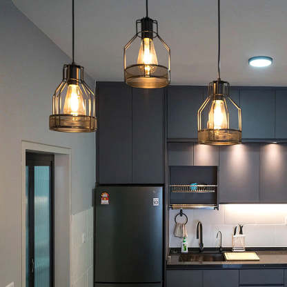 Multi-Bulbs Vintage Pendant Light For Dining Room