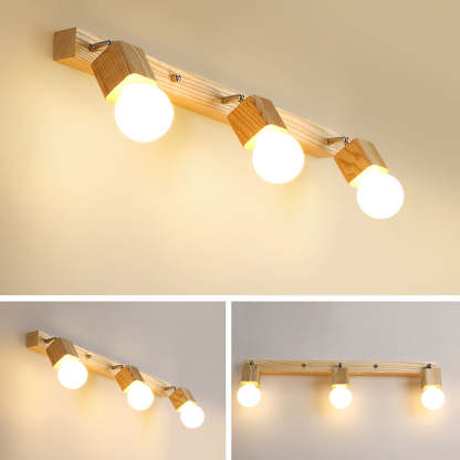 Creative Spotlights Mirror Lamp Wood Ceiling Lights