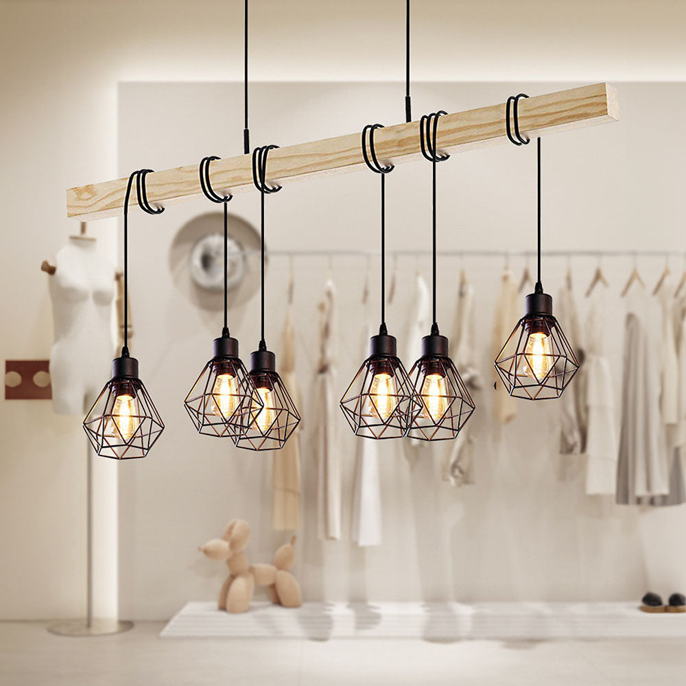 Contemporary Black Iron Ceiling Lights For Kitchen Island