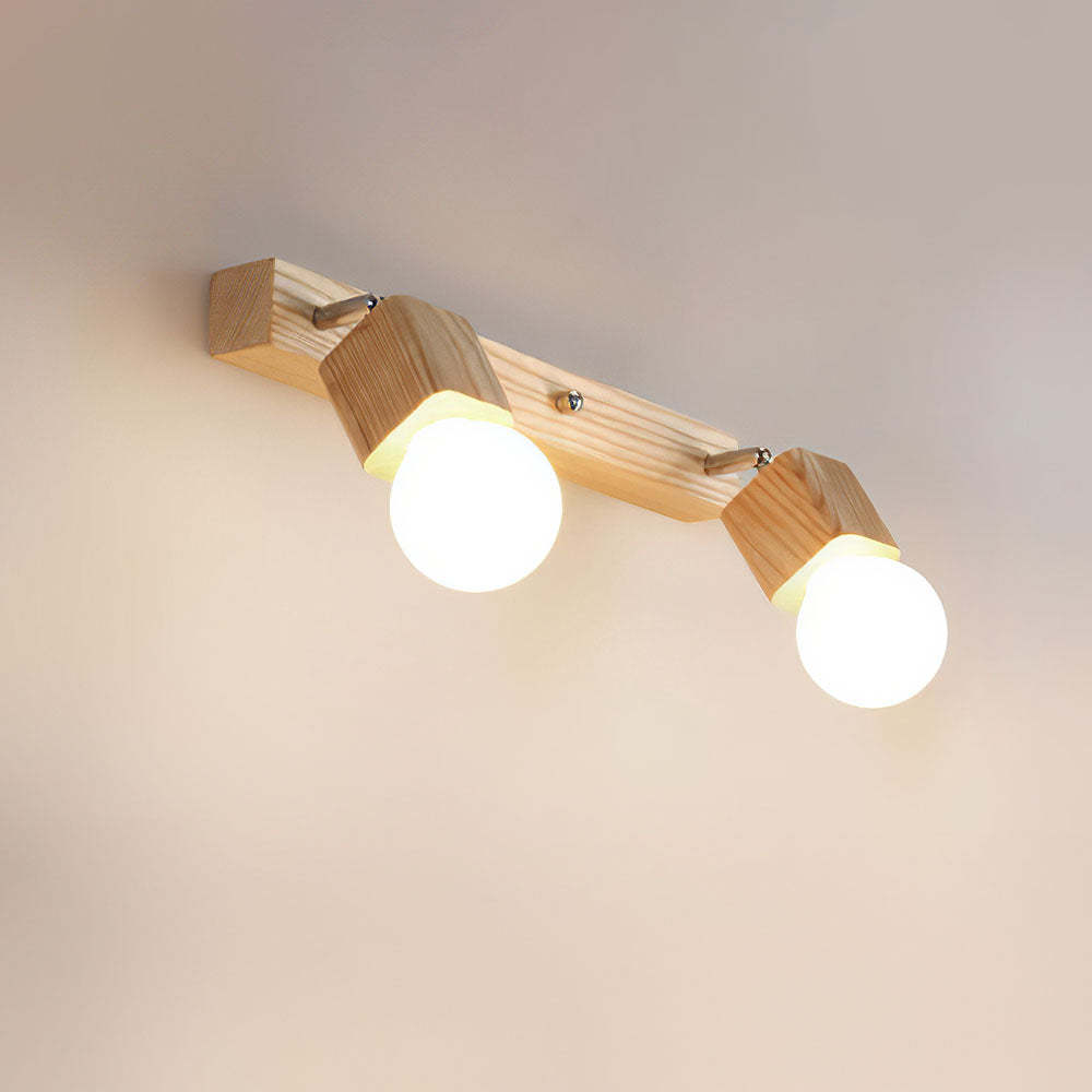 Creative Spotlights Mirror Lamp Wood Ceiling Lights