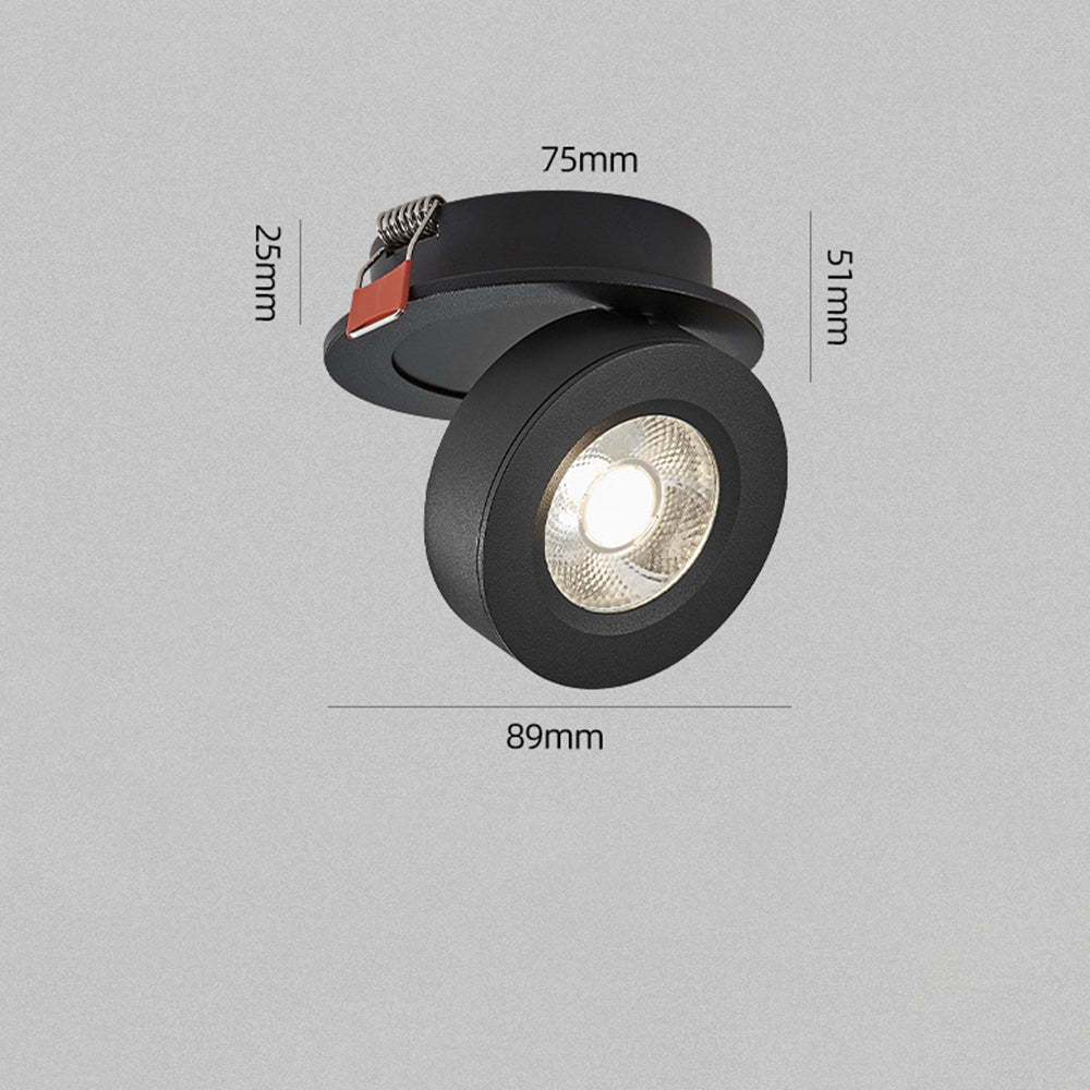 360° Rotatable Compact Round Aluminum LED Ceiling Downlights For Hallway