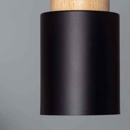 Modern Macaron Cylinder Wood LED Mini Pendant Lighting