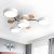 Homdiy Ceiling Light Contemporary Multi-Head Round Iron LED Semi-Flush Chandelier