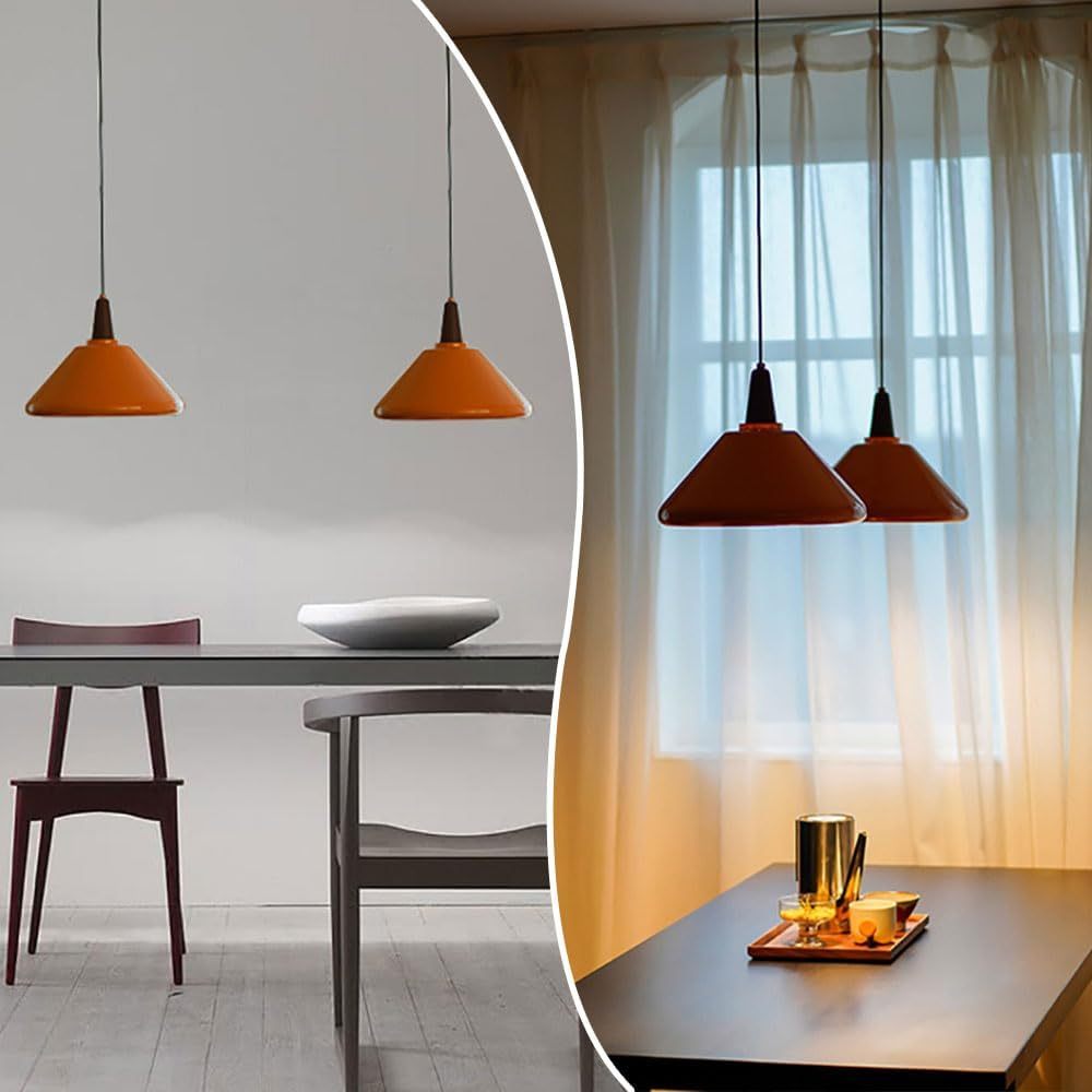 Orange Iron Simple Kitchen Pendant Light