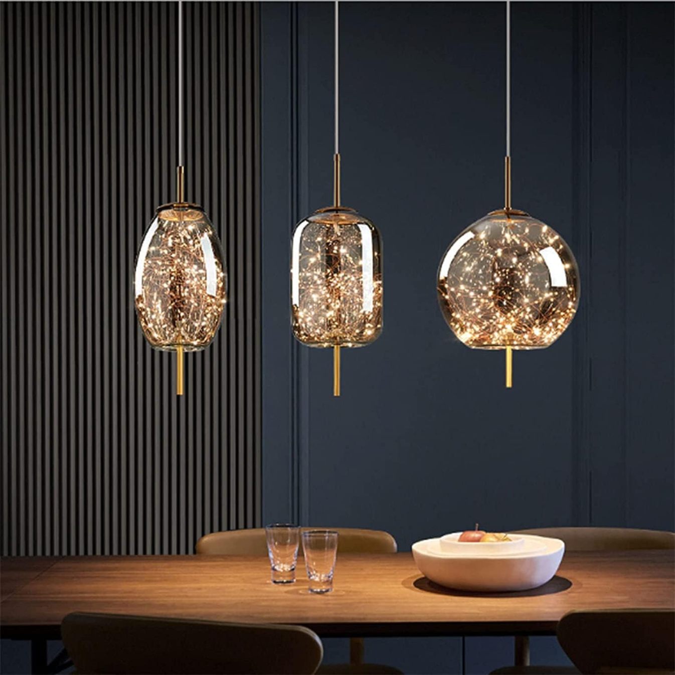 Fresh Look at Homdiy Contemporary Led Pendant Light Luxury Glass Pendant Lights