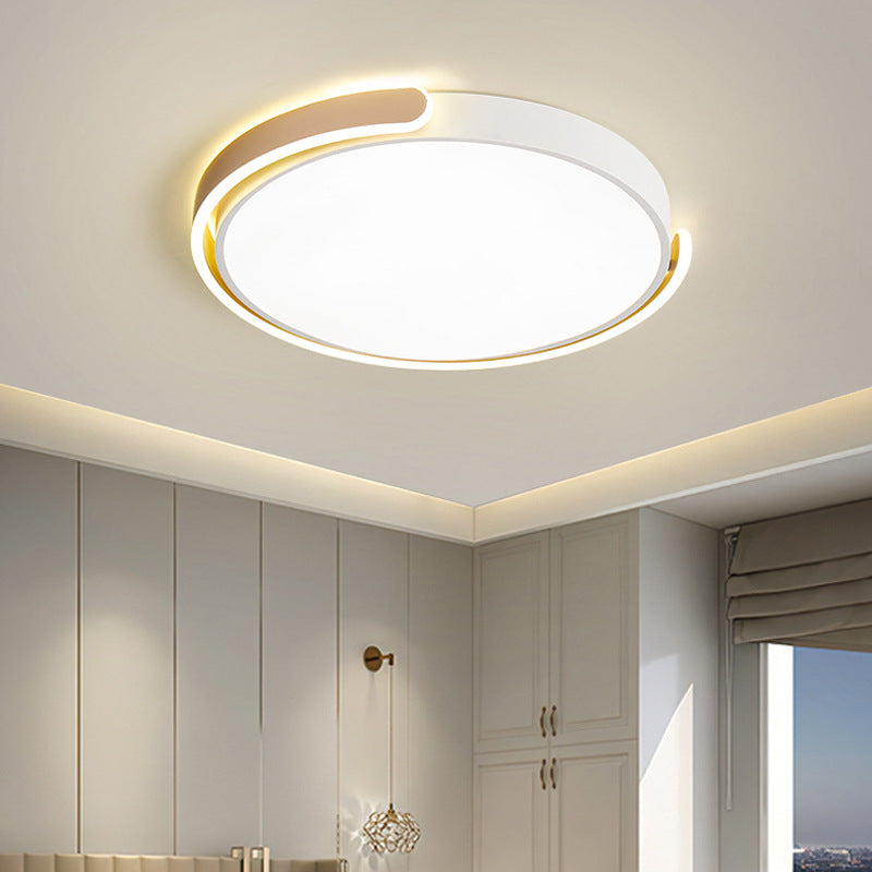 Minimalist Round Acrylic Colorful Bedroom LED Ceiling Light
