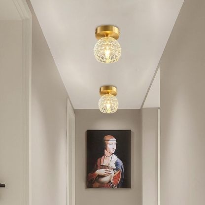 Contemporary Mini Glass Hallway Ceiling Light