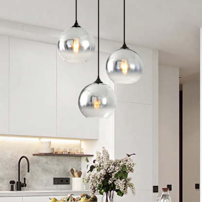 Modern Simple Colorful Glass Hanging Lamp