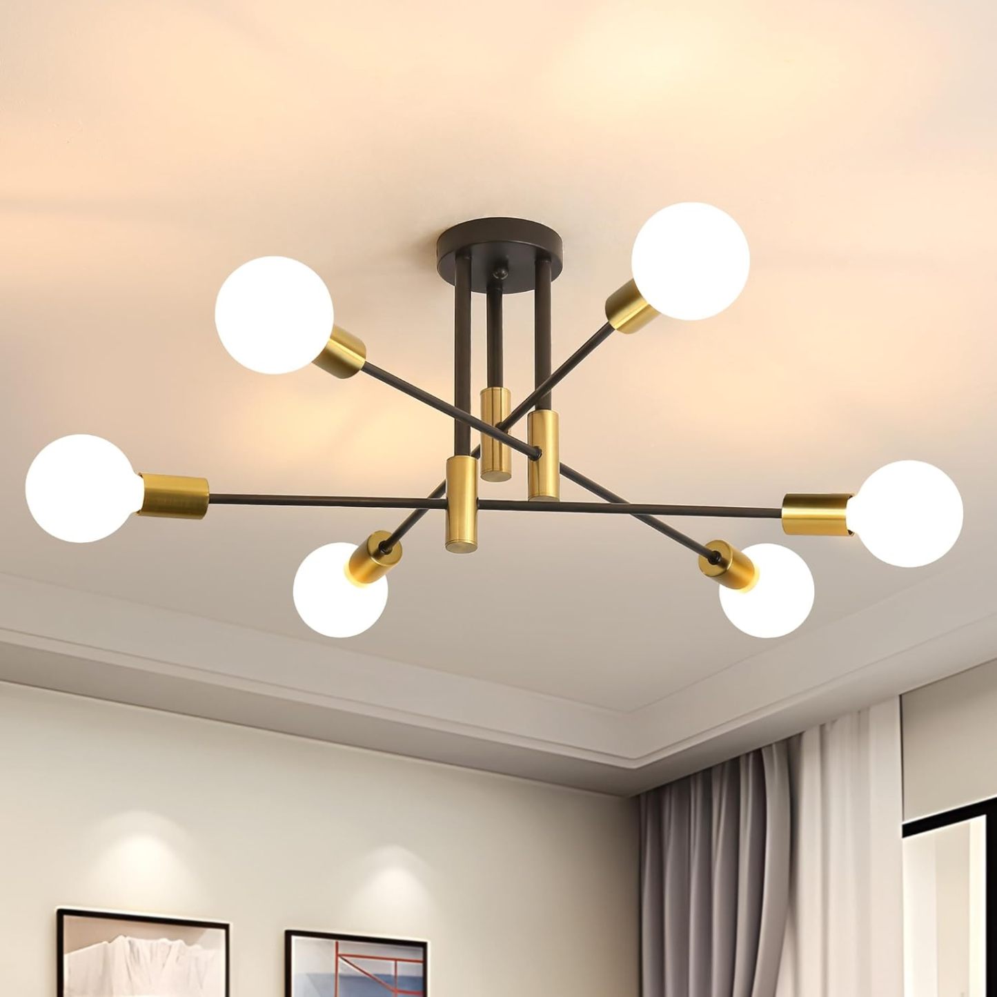 Modern Nordic Black Chandelier Lights