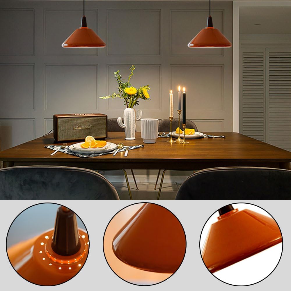 Orange Iron Simple Kitchen Pendant Light