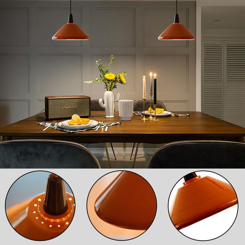 Orange Iron Simple Kitchen Pendant Light
