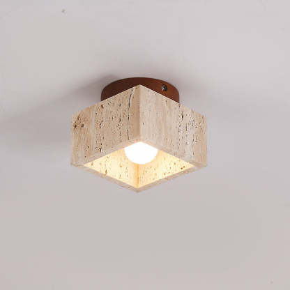Stone Simplicity Cylindrical Hallway Ceiling Light