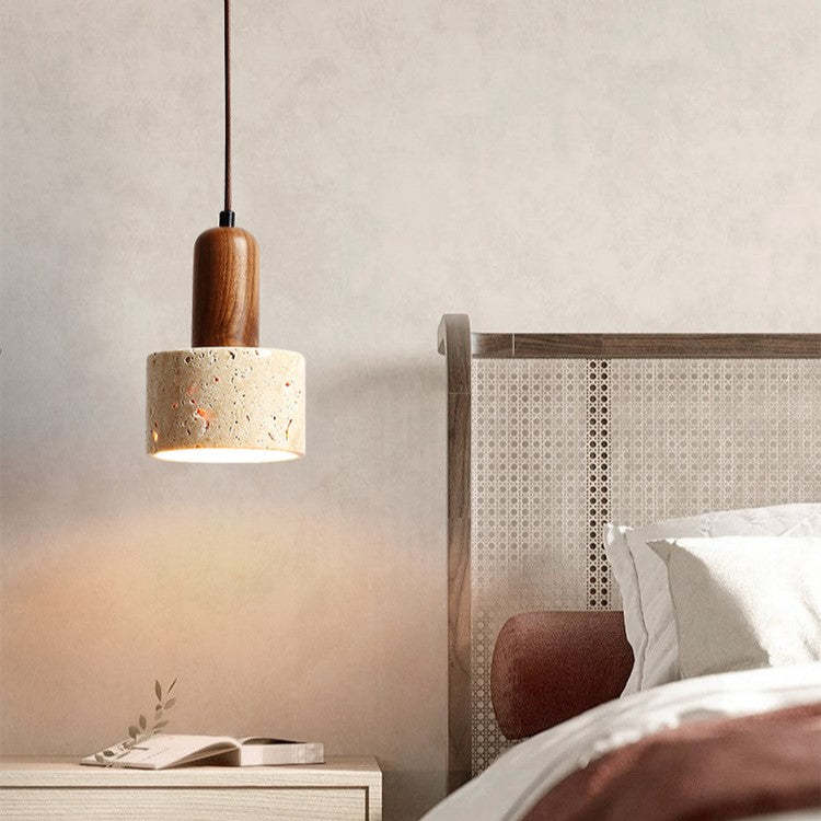 Homdiy Pendant Lighting Wood Hanging Pendant Lights for Living Room