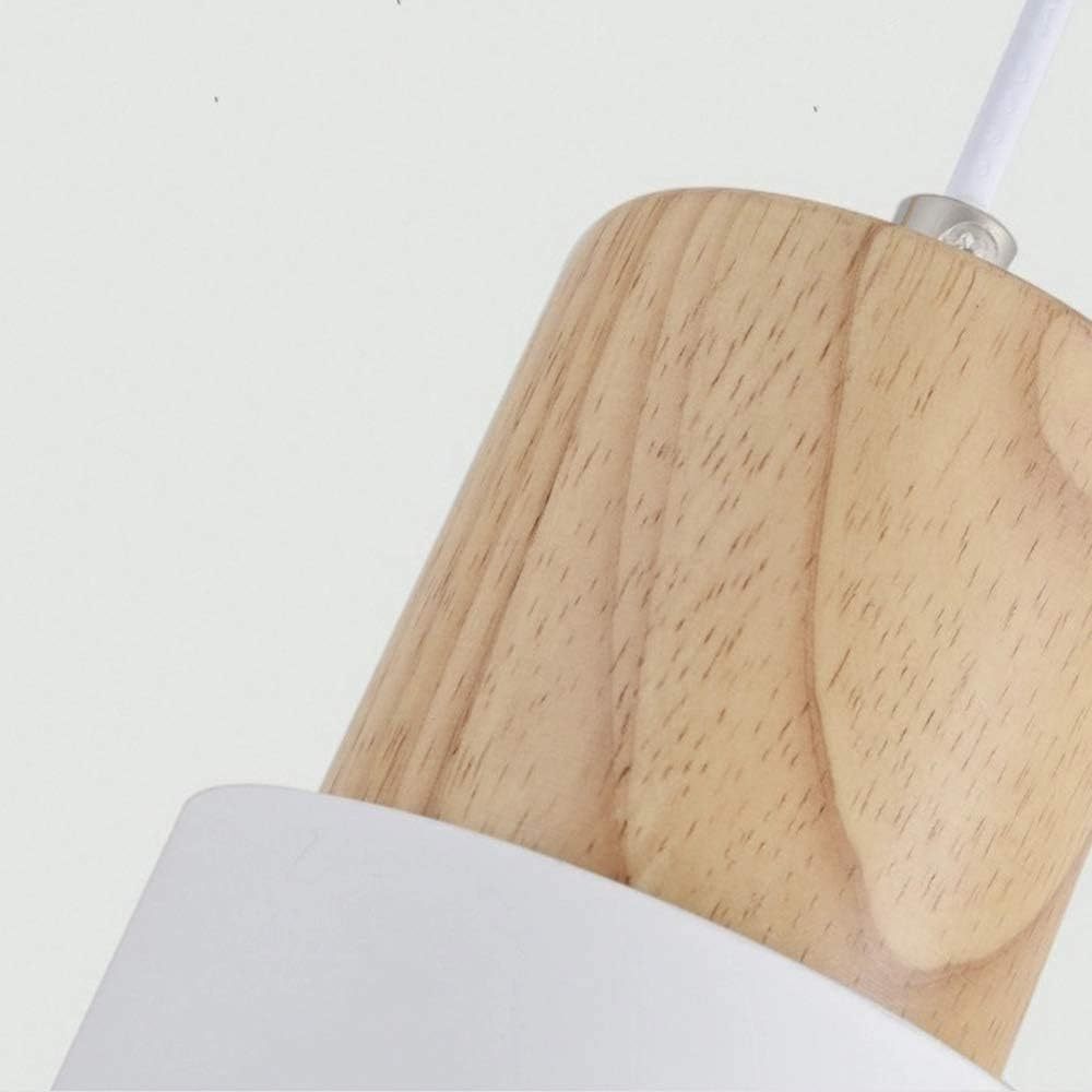 Modern Macaron Cylinder Wood LED Mini Pendant Lighting