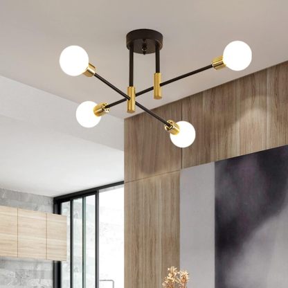 Modern Nordic Black Chandelier Lights