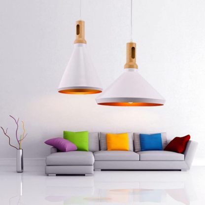 Modern Black Geometry Aluminum Pendant Light For Kitchen